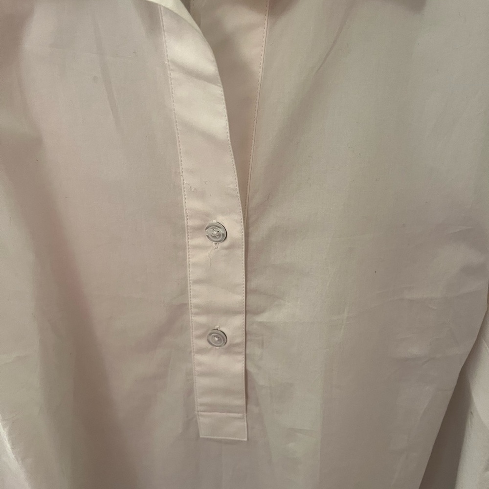 Talbots Classic White popover cotton tunic - Picture 5 of 7